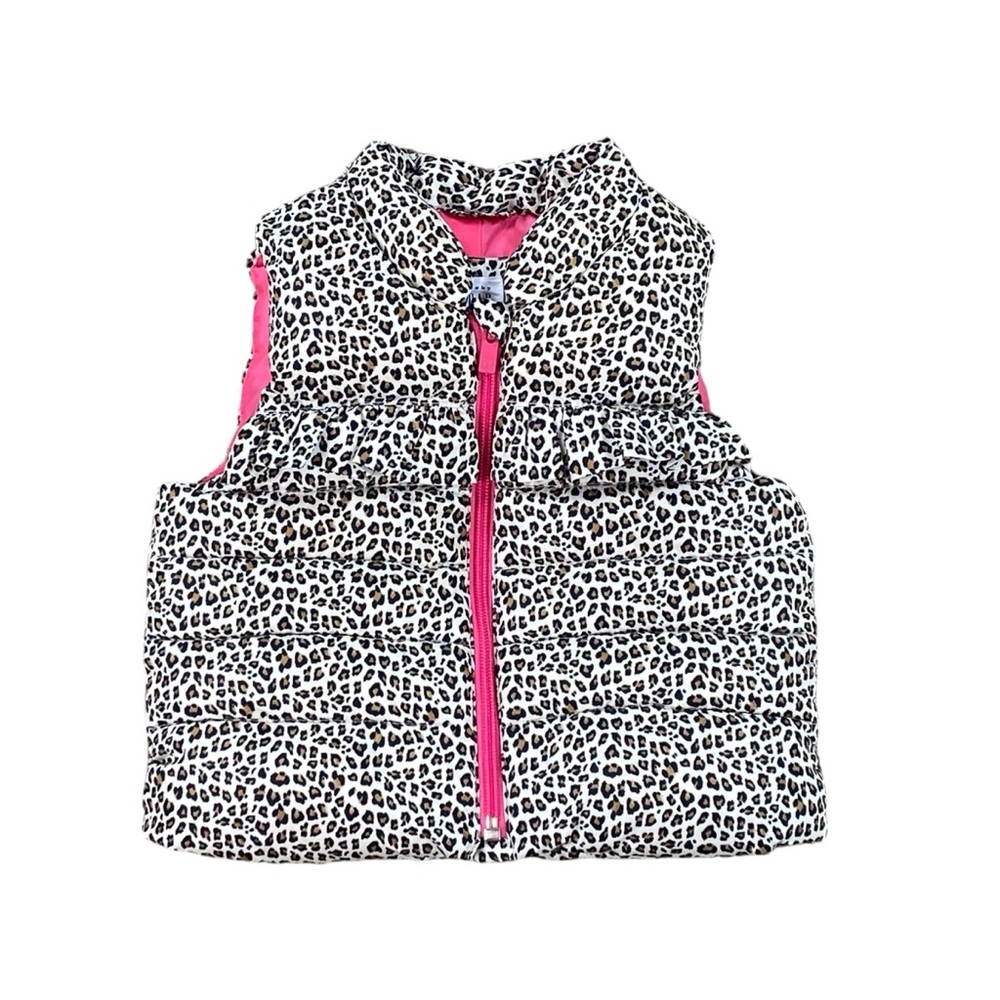 Girl’s Baby Gap animal print puffer vest size 18-24 months